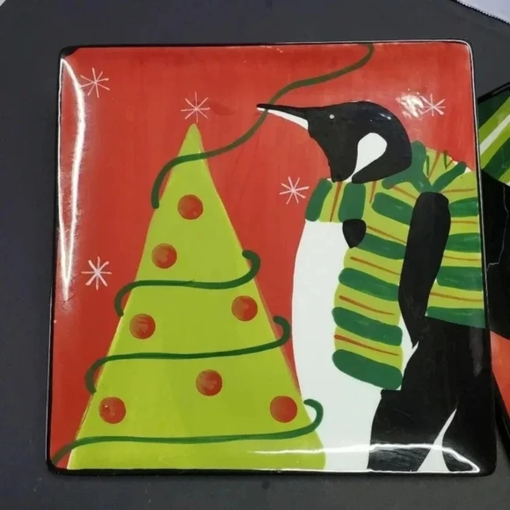 Certified International Cool Penguins Holiday Plates - Picture 3 of 8